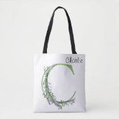Monogramm C Lavendel Eucalyptus Tasche (Vorderseite)