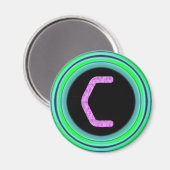 Monogramm "C" Magnet (Vorderseite/Rückseite)