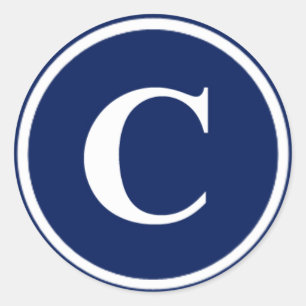 Monogramm (C) Runder Aufkleber