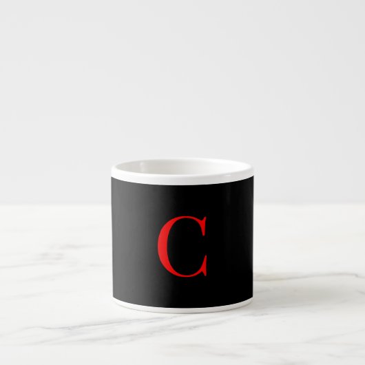 Monogramm C Schwarz Espressotasse (Vorderseite)