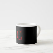Monogramm C Schwarz Espressotasse (Vorderseite Rechts)