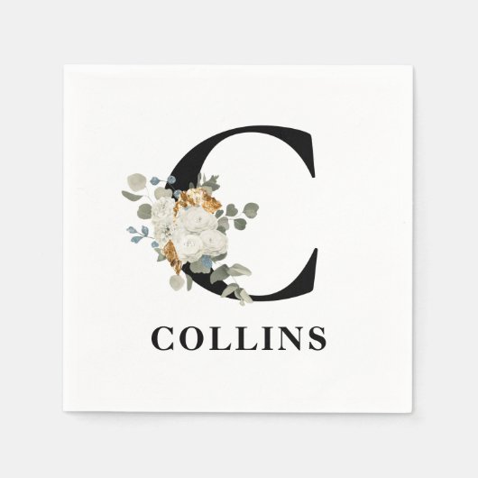 Monogramm C Serviette (Vorderseite)