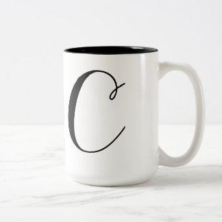 Monogramm-C Zweifarbige Tasse