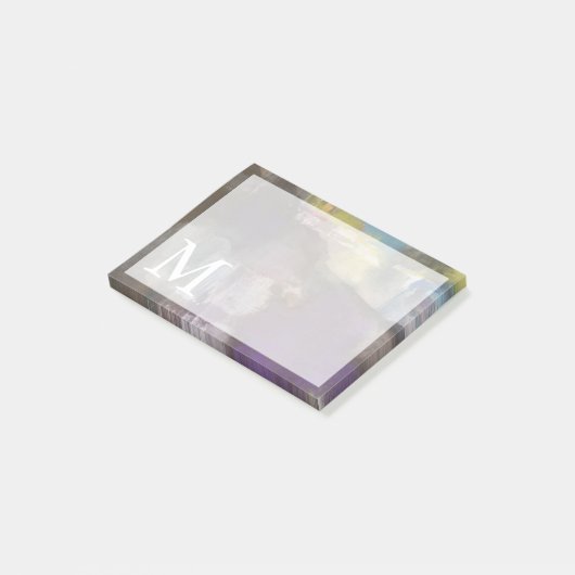 Monogramm| Calm Interlude Post-it Klebezettel (angewinkelt)