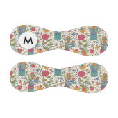 Monogramm Cartoon Blumenmuster bei Vögeln 2 Baseball (Paneele)