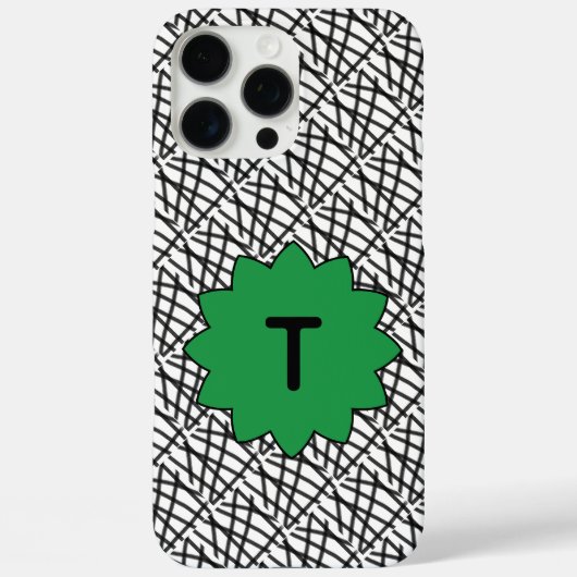 Monogramm Case-Mate iPhone Hülle (Rückseite)
