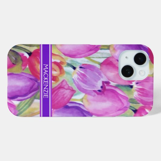 Monogramm Case-Mate iPhone Hülle (Rückseite (Horizontal))