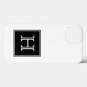 Monogramm Case-Mate iPhone Hülle (Rückseite (Horizontal))