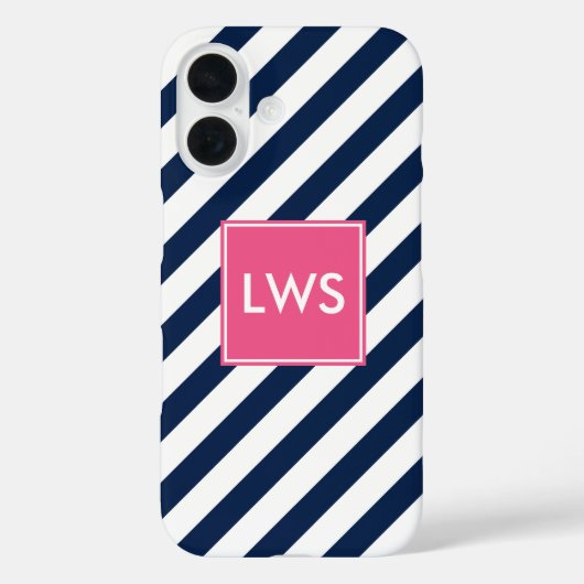 Monogramm Case-Mate iPhone Hülle (Rückseite)
