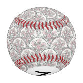Monogramm Centle Vintage Muster Baseball (Rückseite)