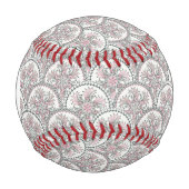 Monogramm Centle Vintage Muster Baseball (Vorderseite)