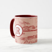 Monogramm Chattanooga Toile Tasse (Vorderseite Links)