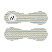 Monogramm-Chevron-Muster auf Leinenstruktur Baseball (Paneele)