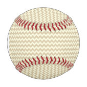 Monogramm Chevron-Muster Baseball (Vorderseite)
