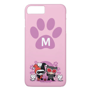 Monogramm Chibi Harley Quinn & Catwoman mit Katzen Case-Mate iPhone Hülle
