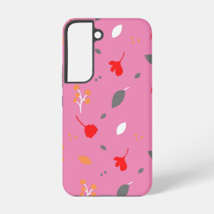Monogramm Chic Blume Rosa Samsung Galaxy S 22 Hülle