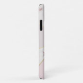 Monogramm Chic Marmor Geometrisch Rosa Gold Case-Mate iPhone Hülle (Hinten/Rechts)