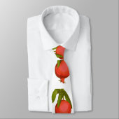 Monogramm Chic Red Botanical Pomegranat Krawatte (Gebunden)