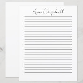 Monogramm Chic Schriftname Schreibwarenpapier