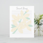 Monogramm Chic Schriftname Schreibwarenpapier (Stehend Vorderseite)