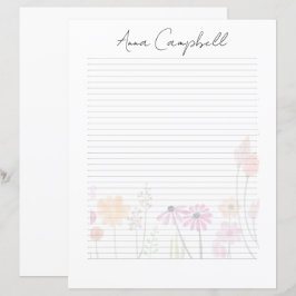 Monogramm Chic Schriftname Schreibwarenpapier