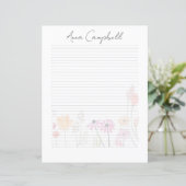 Monogramm Chic Schriftname Schreibwarenpapier (Stehend Vorderseite)