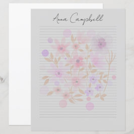 Monogramm Chic Schriftname Schreibwarenpapier