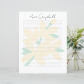 Monogramm Chic Schriftname Schreibwarenpapier (Stehend Vorderseite)