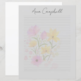 Monogramm Chic Schriftname Schreibwarenpapier