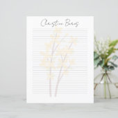 Monogramm Chic Schriftname Schreibwarenpapier (Stehend Vorderseite)