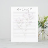 Monogramm Chic Schriftzug Name Schreibwaren Papier (Stehend Vorderseite)
