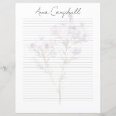 Monogramm Chic Schriftzug Name Schreibwaren Papier (Vorderseite)