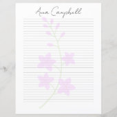 Monogramm Chic Schriftzug Name Schreibwaren Papier (Vorderseite)