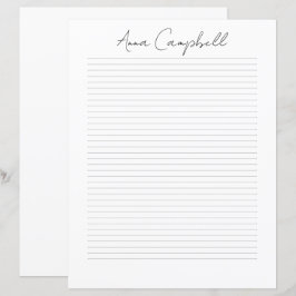 Monogramm Chic Schriftzug Name Schreibwaren Papier