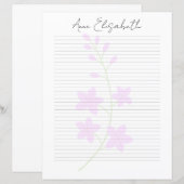 Monogramm Chic-Schriftzug Name Schreibwarenpapier (Vorne/Hinten)