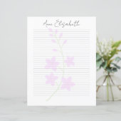 Monogramm Chic-Schriftzug Name Schreibwarenpapier (Stehend Vorderseite)