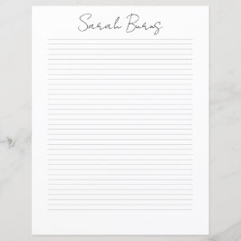 Monogramm Chic-Schriftzug Name Schreibwarenpapier