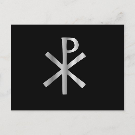 Monogramm Christ - Chi rho Postkarte (Vorderseite)