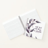 Monogramm Christliches Journal mit Lila botanische Notizblock (Innenseite)