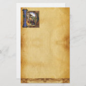 MONOGRAMM-CHRISTMAS-PARCHMENT BRIEFPAPIER (Vorne/Hinten)