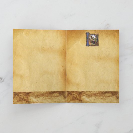 MONOGRAMM-CHRISTMAS-PARCHMENT FEIERTAGSKARTE (Innenseite)