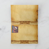 MONOGRAMM-CHRISTMAS-PARCHMENT FEIERTAGSKARTE (Innenseite)