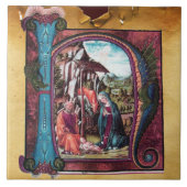 MONOGRAMM-CHRISTMAS-PARCHMENT FLIESE (Vorderseite)