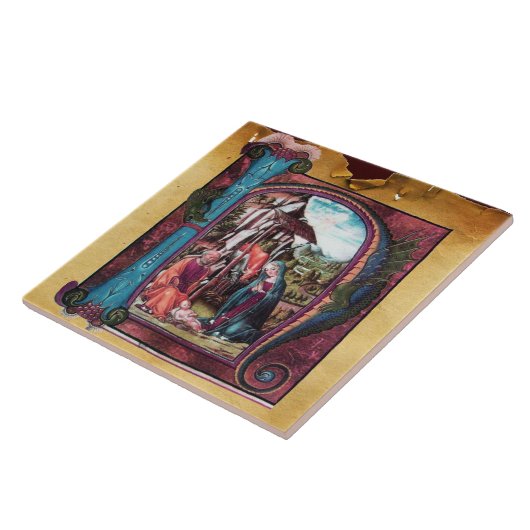 MONOGRAMM-CHRISTMAS-PARCHMENT FLIESE (Seite)