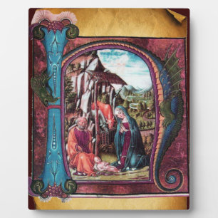 MONOGRAMM-CHRISTMAS-PARCHMENT FOTOPLATTE