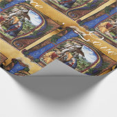 MONOGRAMM-CHRISTMAS-PARCHMENT GESCHENKPAPIER (Ecke)