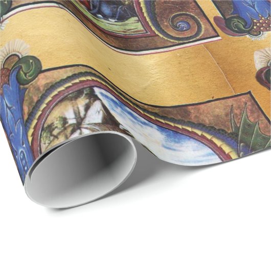 MONOGRAMM-CHRISTMAS-PARCHMENT GESCHENKPAPIER (Rolleneckpunkt)