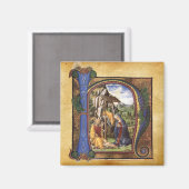 MONOGRAMM-CHRISTMAS-PARCHMENT MAGNET (Vorderseite/Rückseite)