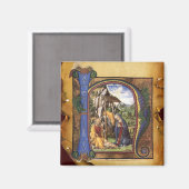 MONOGRAMM-CHRISTMAS-PARCHMENT MAGNET (Vorderseite/Rückseite)