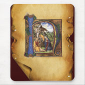 MONOGRAMM-CHRISTMAS-PARCHMENT MOUSEPAD (Vorne)